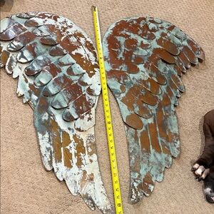 Rustic Metal Angel Wings Wall Decor